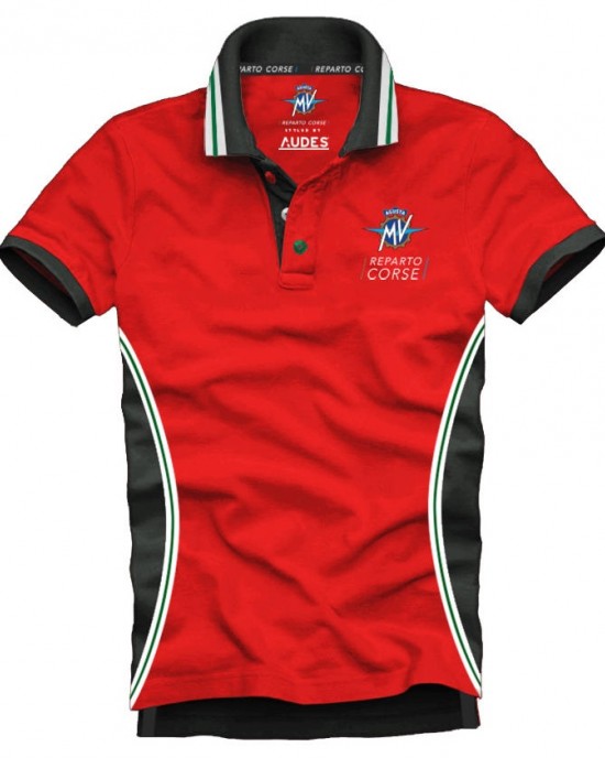 MV Agusta men-s t-shirt POLO MV119M100RE red/grey